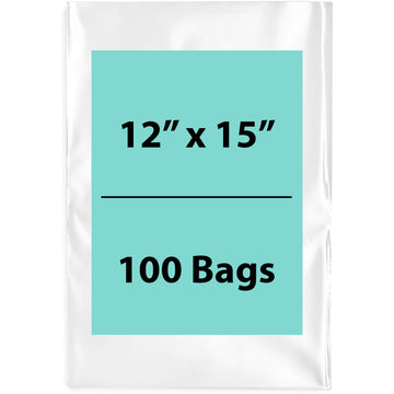 Clear Poly Bags Flat 1.5 Mil Size: 12 inch (width) X 15 inch (height)